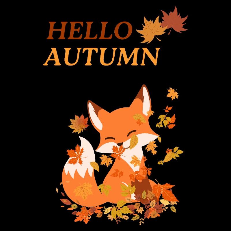 Renard espiègle avec des feuilles