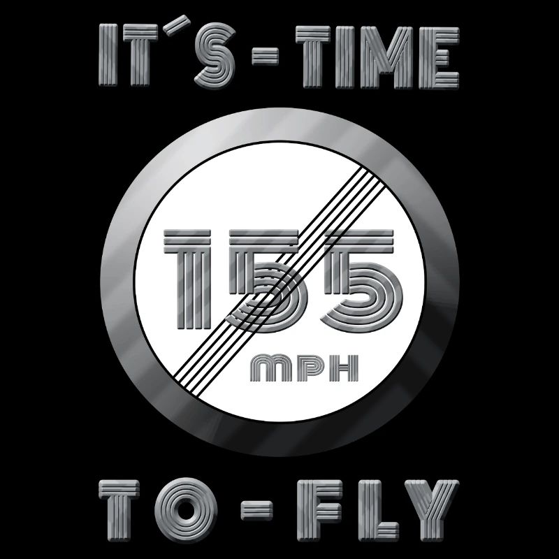 Zeit läuft 155 mph Retro Design