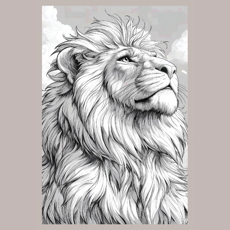 Illustration eines Löwen