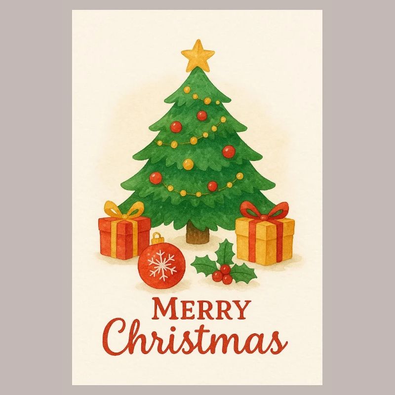 Weihnachtsbaum mit Geschenken