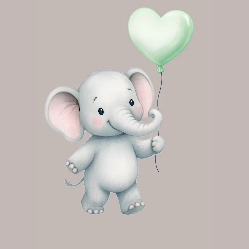 Elefant mit Herzballon