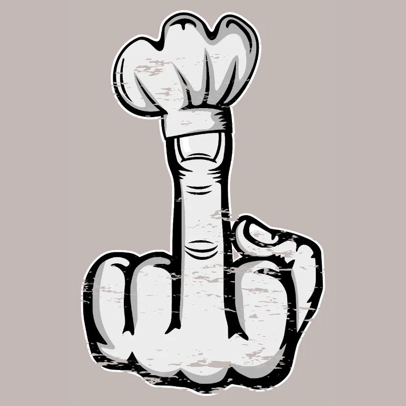 Middle Finger Stinky Finger Chef's Hat Design