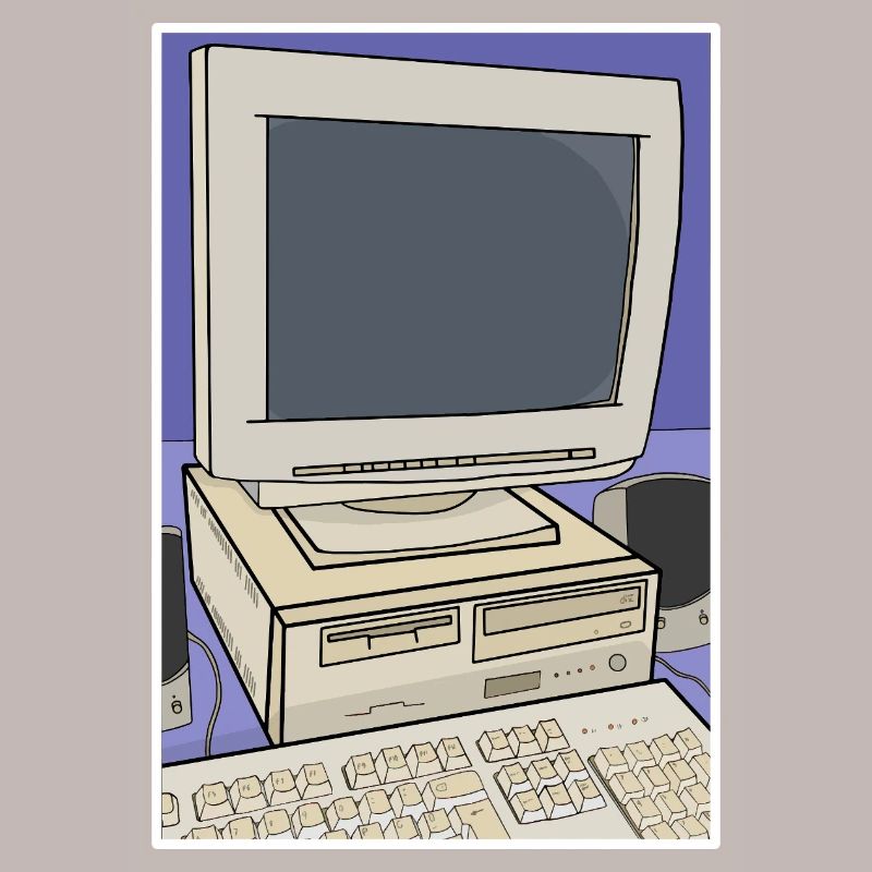 Retro Computer Desktop Setup