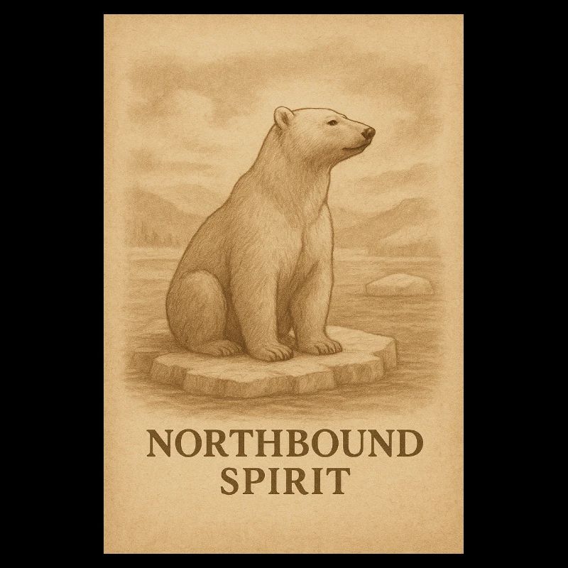 Nördlicher Geist: Arktischer Bär auf Eis