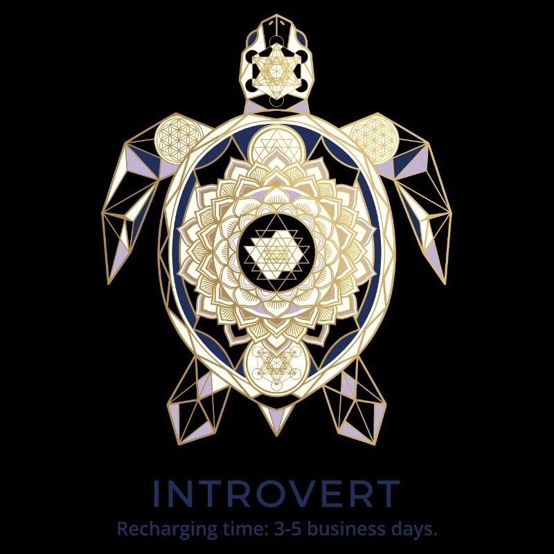 Geometric Turtle Mandala Introvert