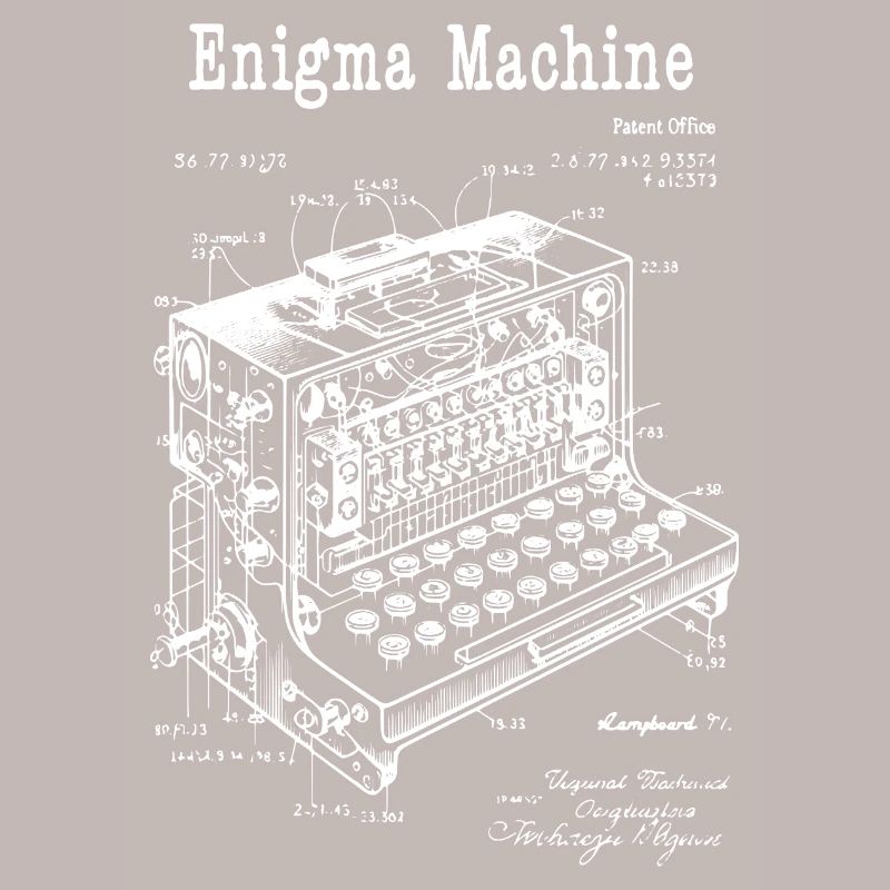 Plan de la machine Enigma