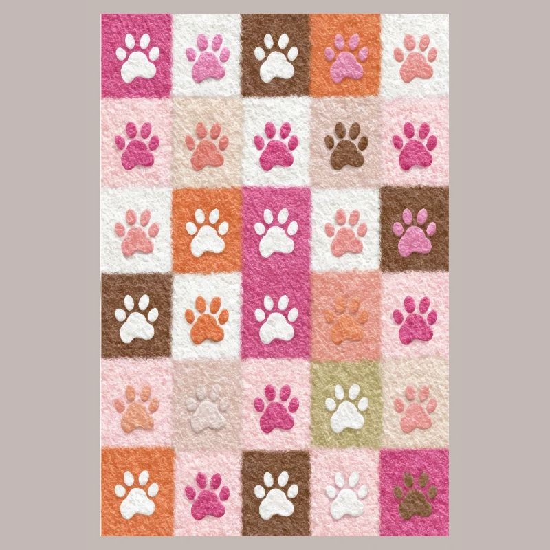 Pawprint Patchwork Plush Squares