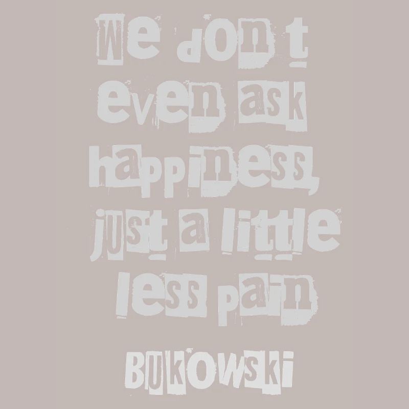 Charles Bukowski : Typographie fragmentée