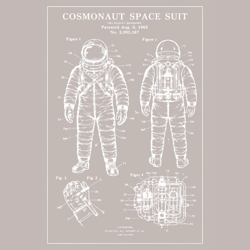 Plan de la combinaison spatiale du cosmonaute