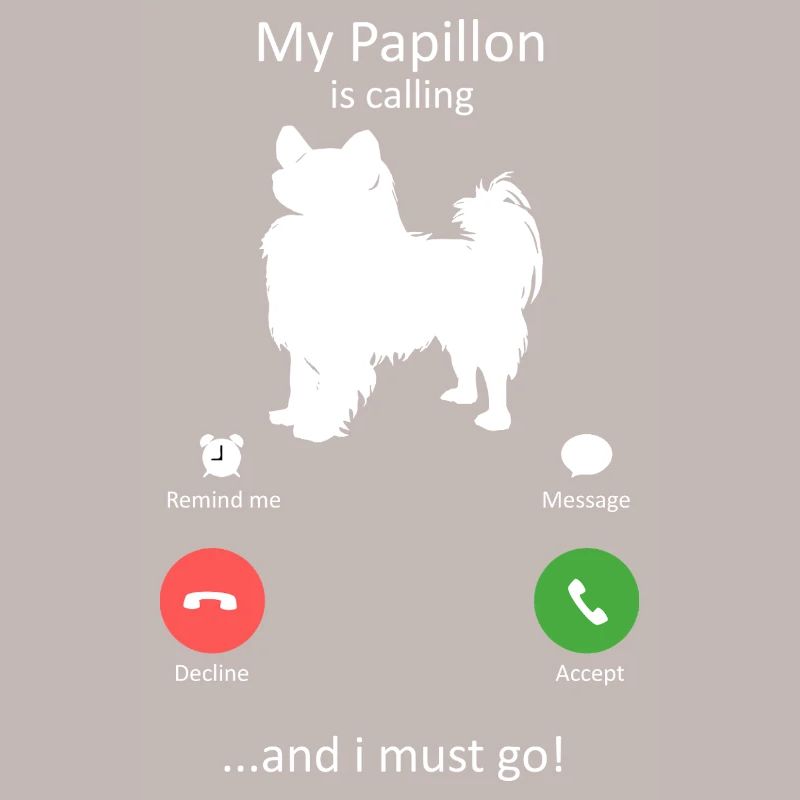 Papillon Dog Calling Smartphone Interface