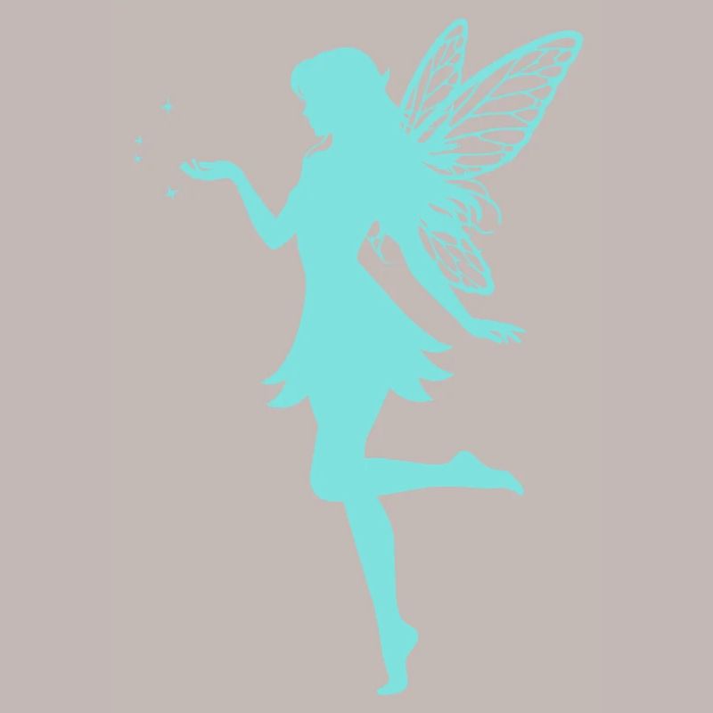 Feen-Silhouette mit Sternen