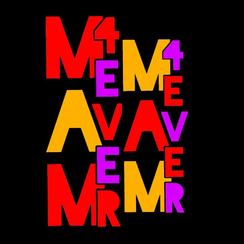 Collage typographique coloré de MEMES