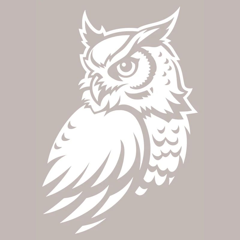 Wachsame Eule – Tattoo Silhouette