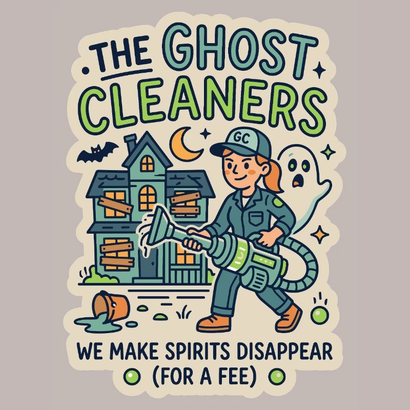 Ghost Cleaner Ghost Hunter Humor