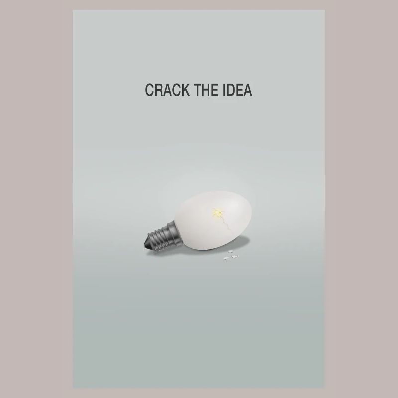 Craque l’idée : design minimaliste d’affiche