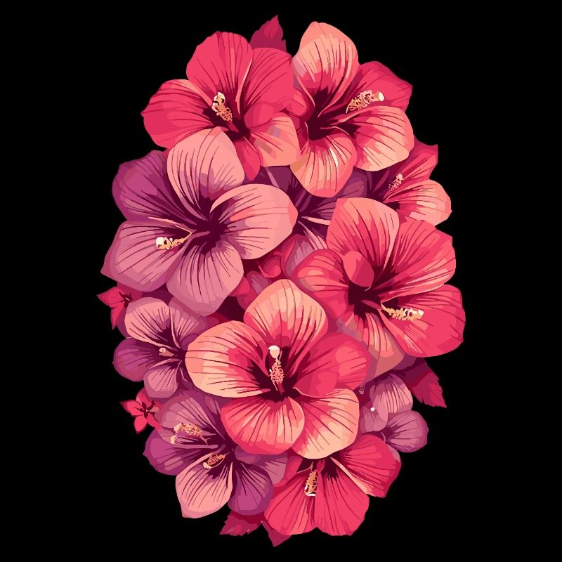 Explosion de la couleur de l’hibiscus
