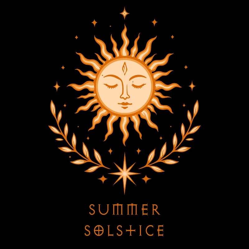 Summer Solstice Sun – Boho Symbol