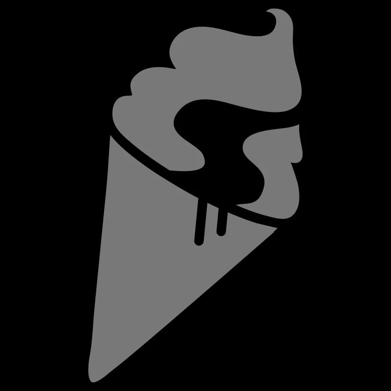 crème glacée stylisée dans un sac de cornet de crème glacée