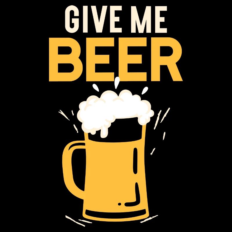 Gib mir Bier Trinkspruch Maßkrug Bierglas Geschenk