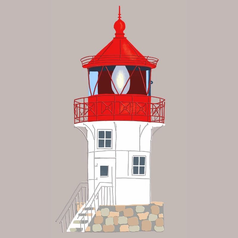 Insel Hiddensee, Leuchtturm Gellen, ohne Text