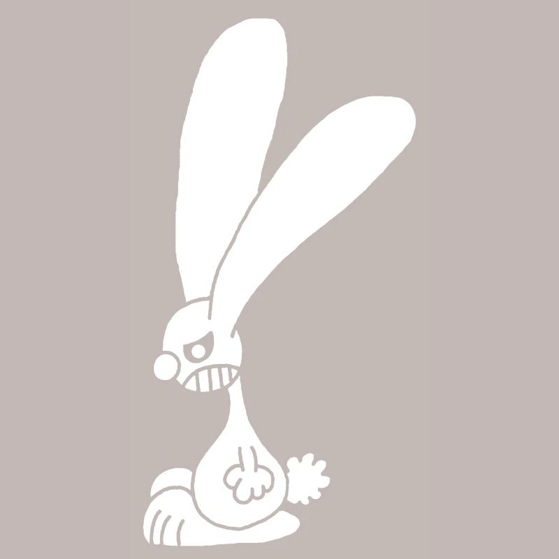 Lapin blanc grognon