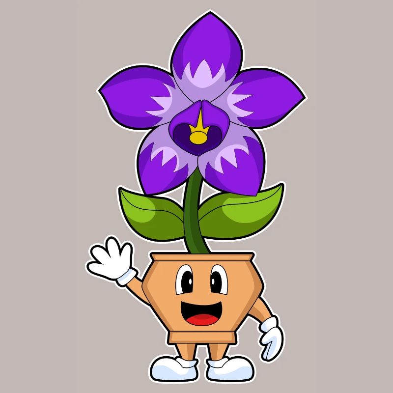 Fleurs d’orchidées en pot de fleurs