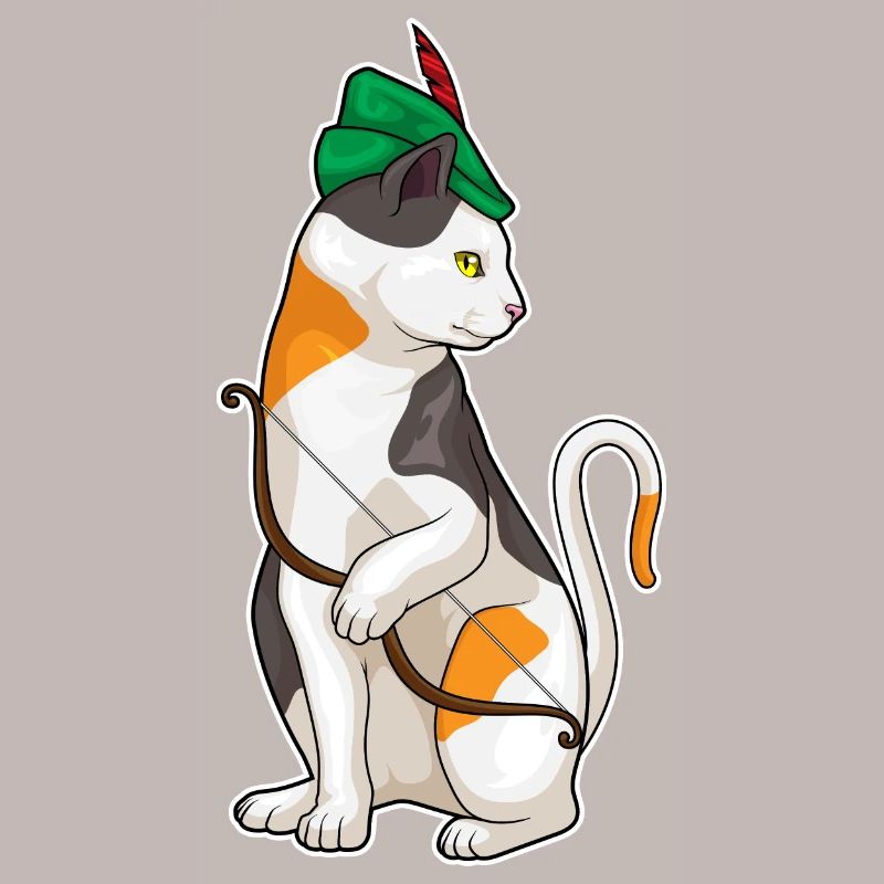 Katze Bogenschütze Bogen