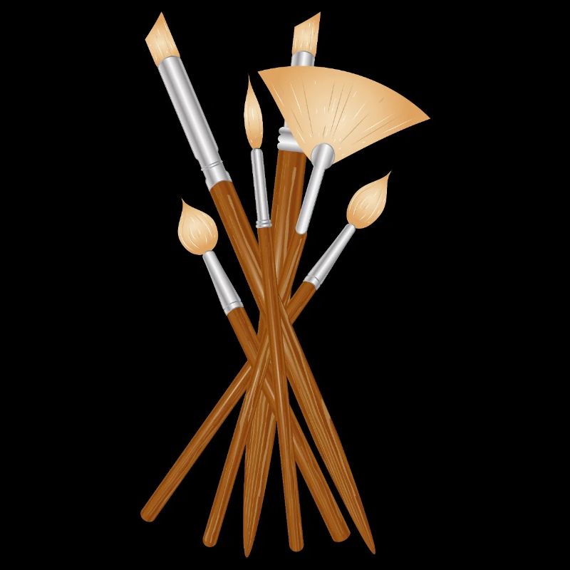 Set de pinceaux d’artiste de différentes formes