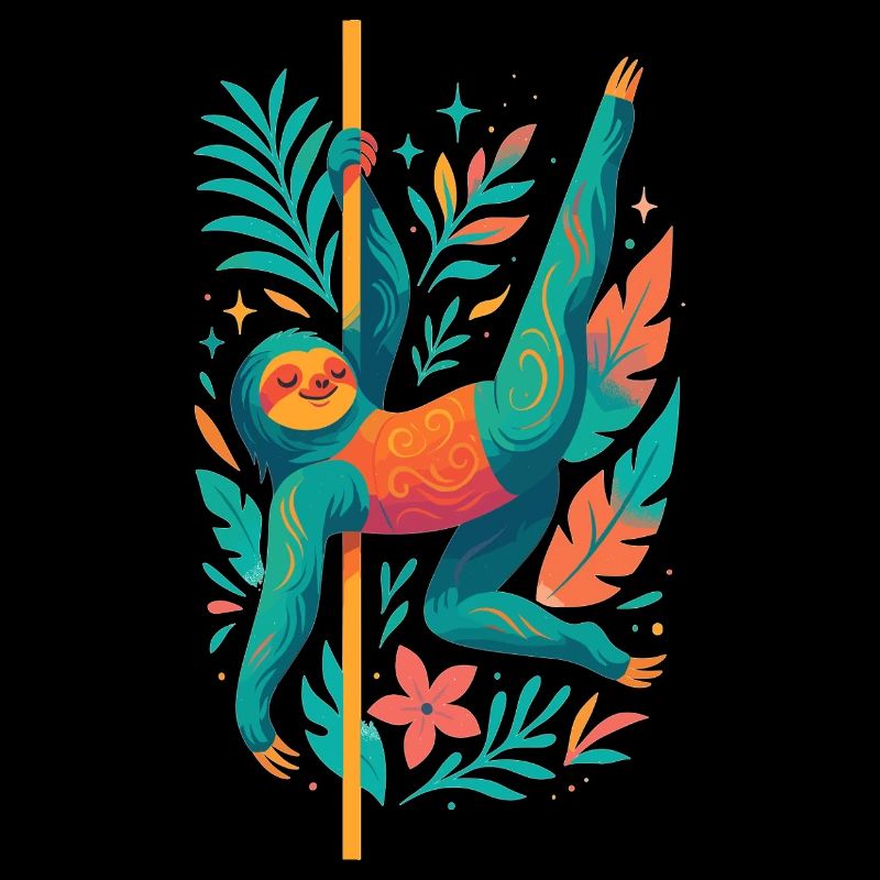 Pole Dance Sloth Pole Dancer Funny Gift