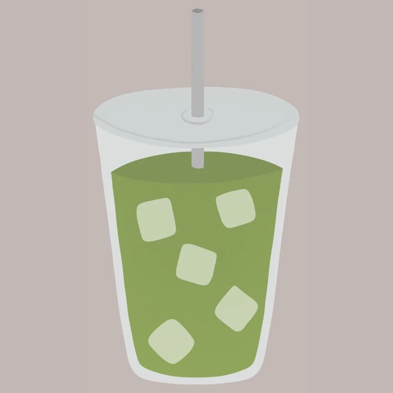 Boisson glacée au matcha latte