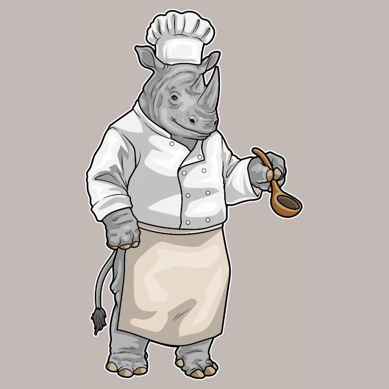 Rhinocéros Cuisson Cuisson Cuiller Cuisson