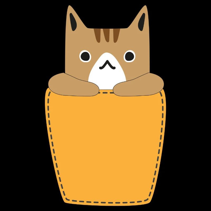 Poche poitrine avec chat