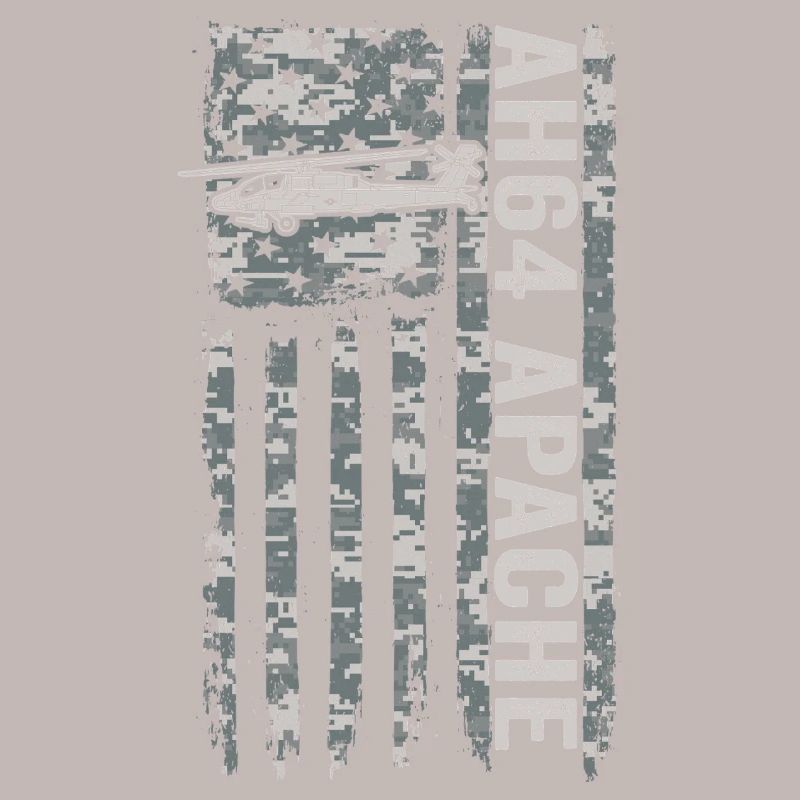 Hélicoptère AH-64 Apache avec drapeau américain