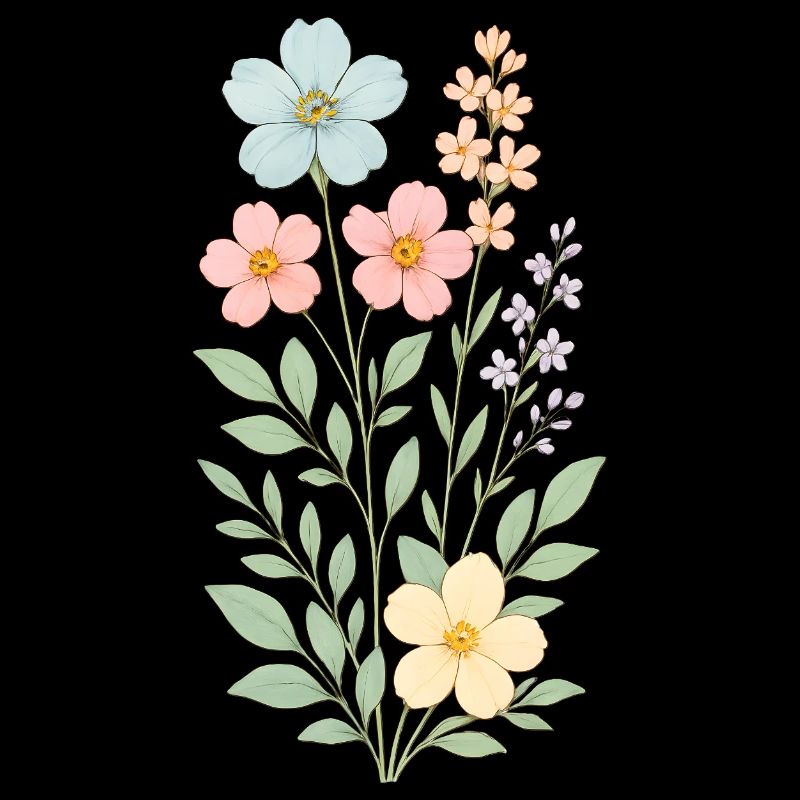 Bouquet de fleurs pastel