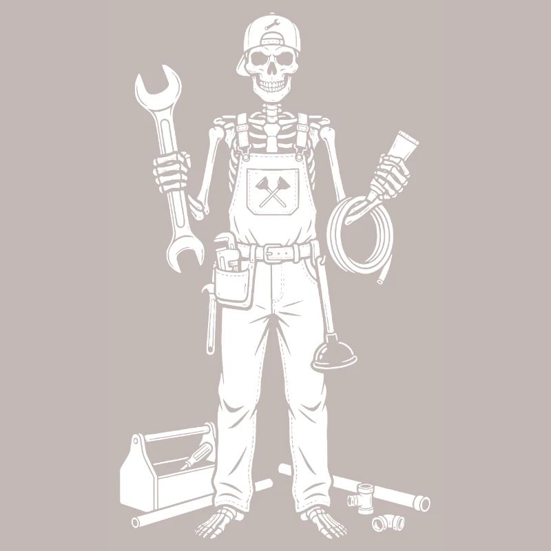 Skeleton Mechanic with Tools