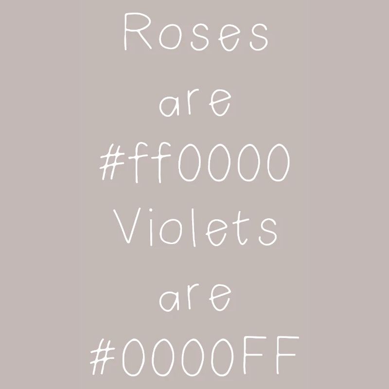 Blague sur le code couleur hexadécimal pour développeurs, codeurs et web...