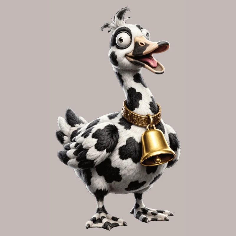 Funny Mixed Goose Cow Pattern