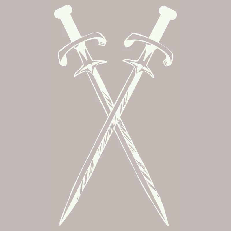 Deux épées en croix