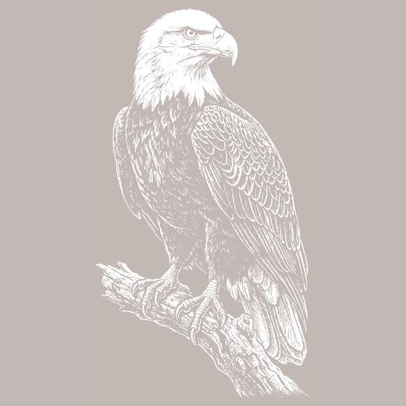 Silhouette d’aigle perché