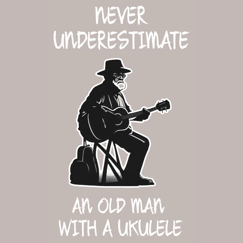 Unterschätze niemals einen alten Mann mit einer Ukulele
