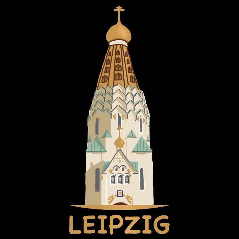 Leipzig, Russische Gedächtniskirche, Zeichnung