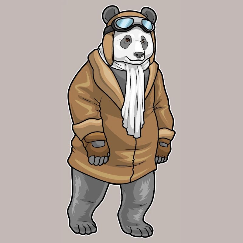 Panda Pilot Cap