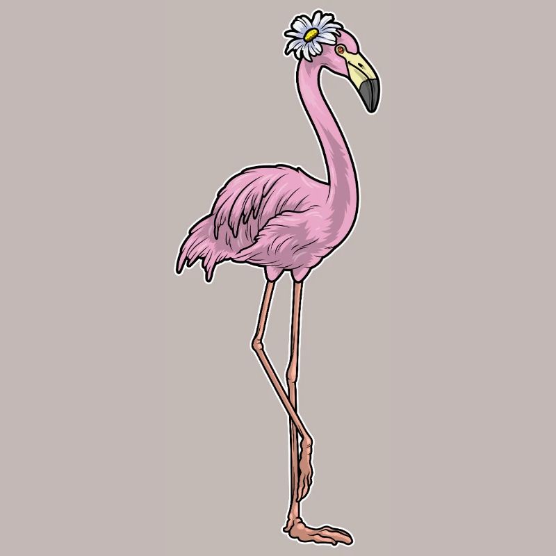 Flamingo Gänseblümchen 