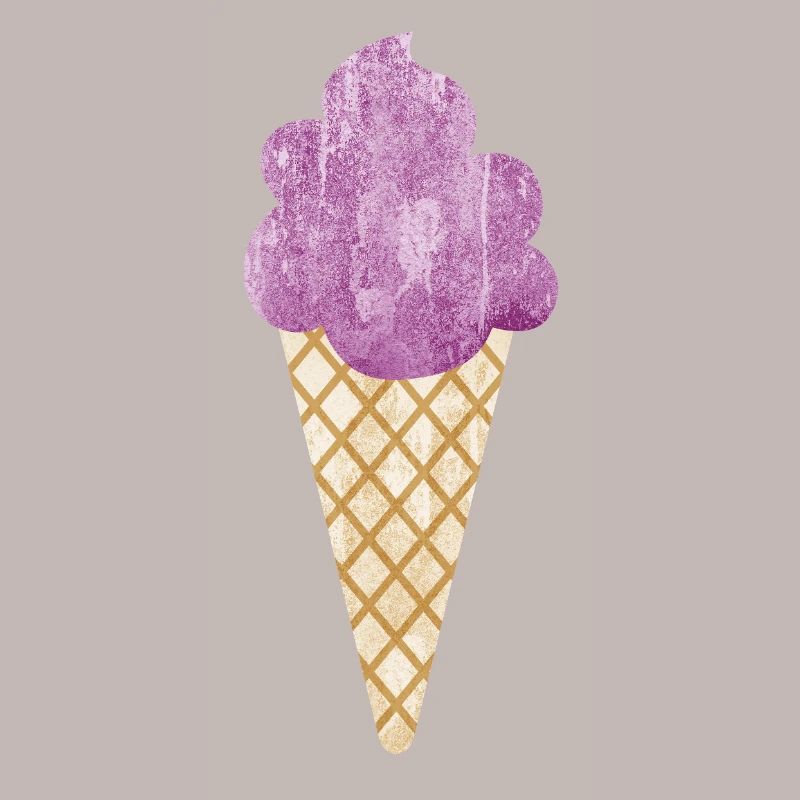 Eiscreme Icecream Eis Waffel Eiskrem Eisdiele lila