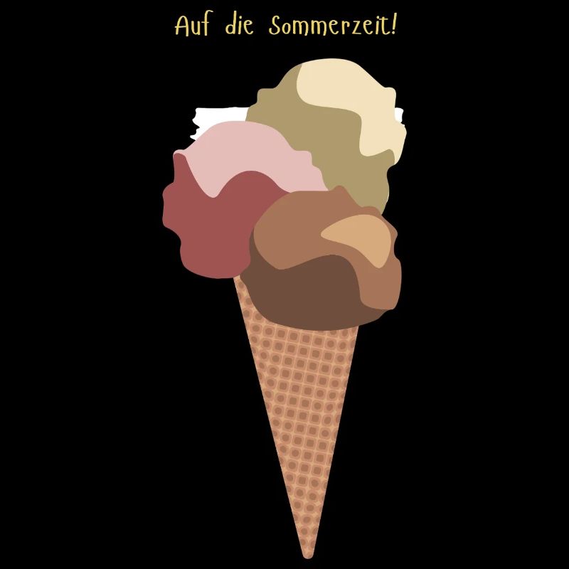 Auf die Sommerzeit Eiswaffel