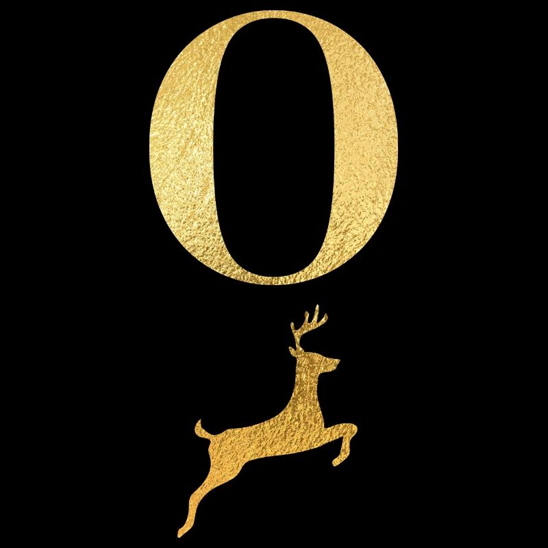 Buchstabe o goldener Hirsch - Geschenkidee