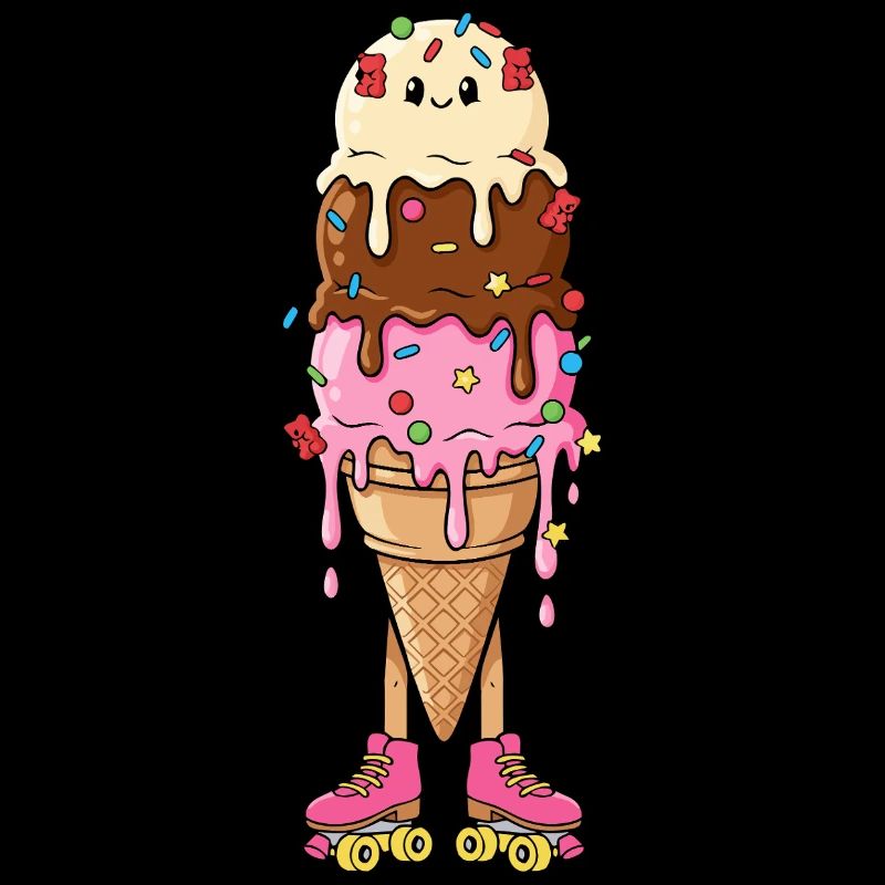 Kawaii Eis Rollschuhe Retro