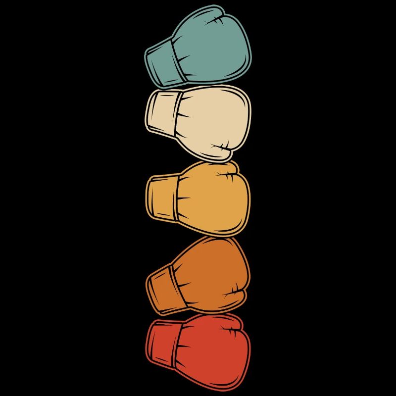 Graphique de gants de boxe pour boxeurs et entraîneurs