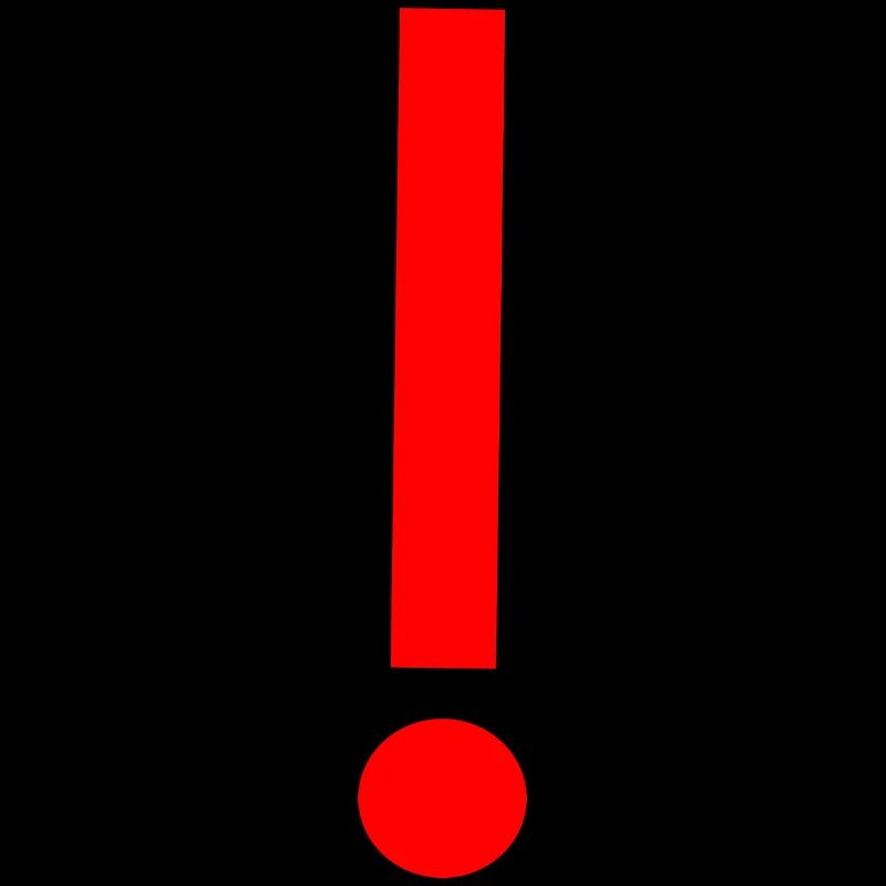 Rotes Ausrufezeichen, Vorlage, Muster