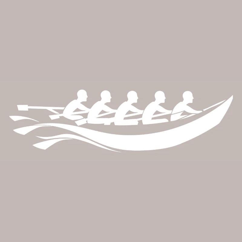 Style dessin animé de l’équipe d’aviron